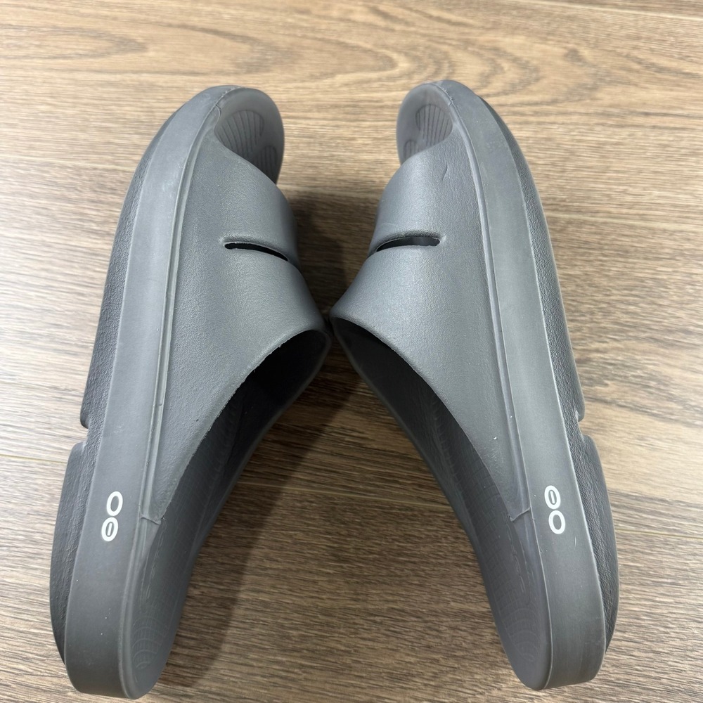 OOFOS OOahh Slide Recovery Sandals Size 12 Mens Gray Lightweight Casual - Picture 7 of 10